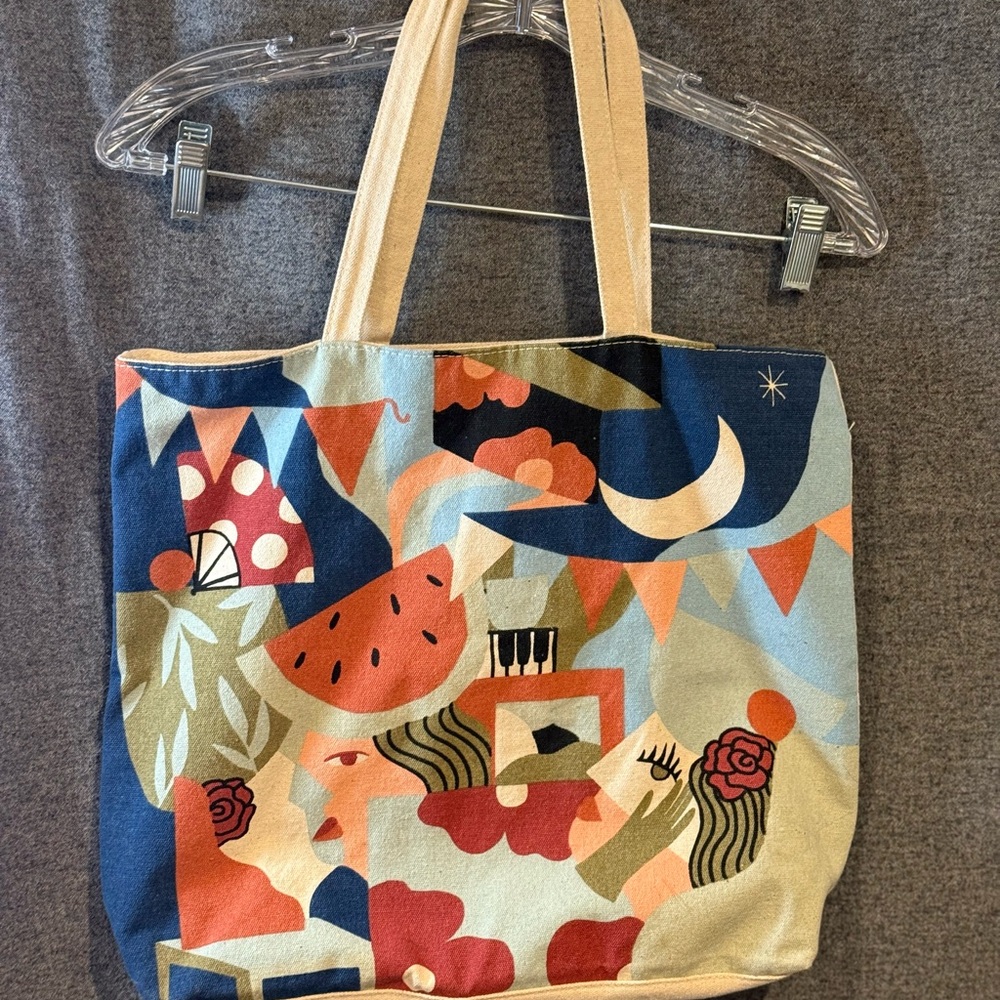 Clarins Colorful Canvas Tote Bag Pre-owned Good condition